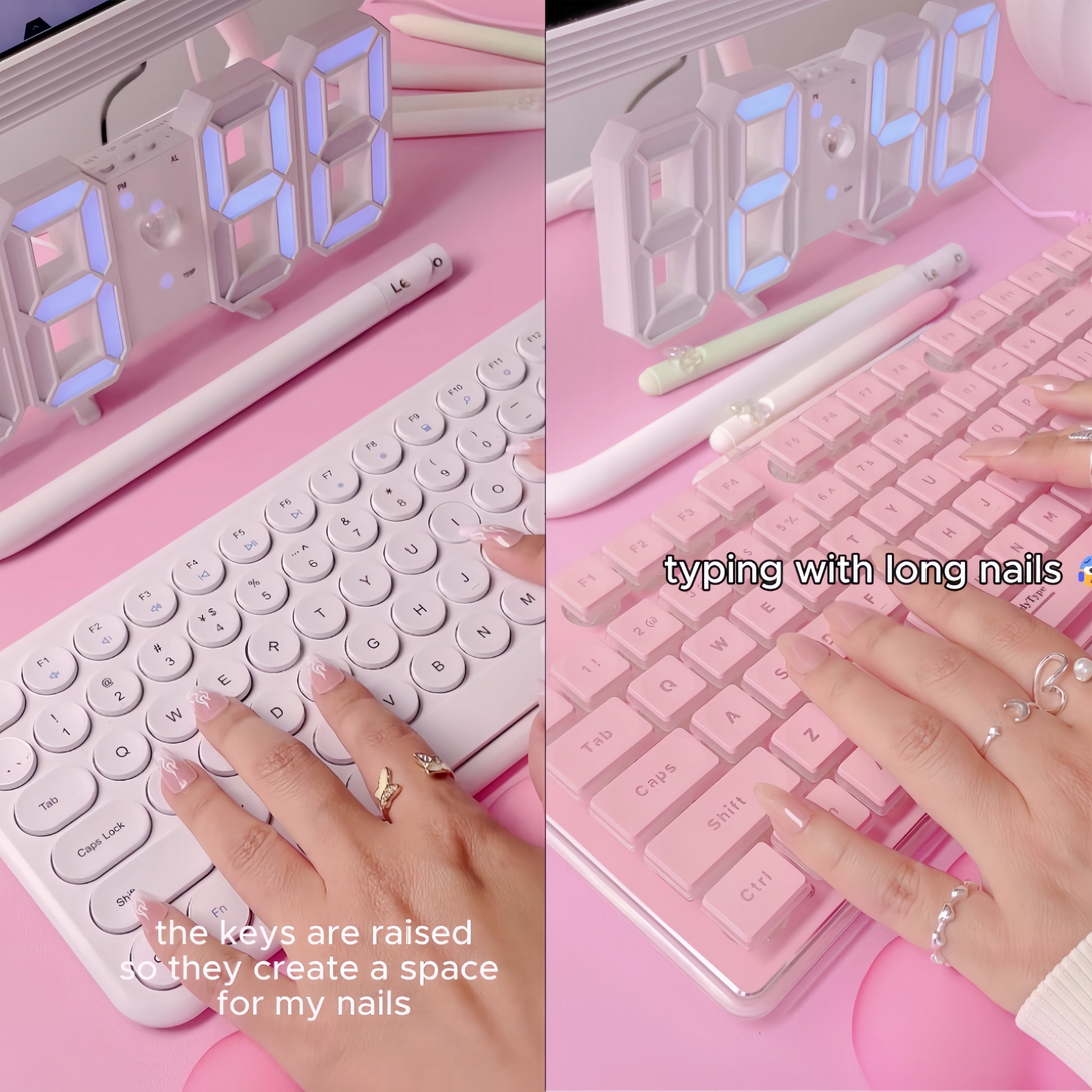 keyboards in my tiktok video-buy any keyboard get 1 set of 90 transparent bubble stickers for free